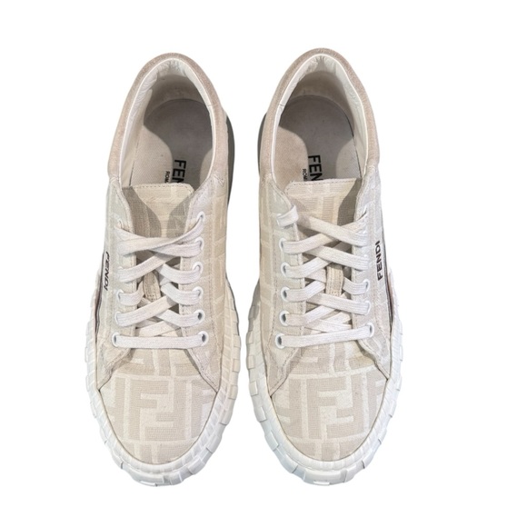 FENDI Monogram Logo Sneakers Low Top 39.5 (9- 9.5) - Picture 10 of 12